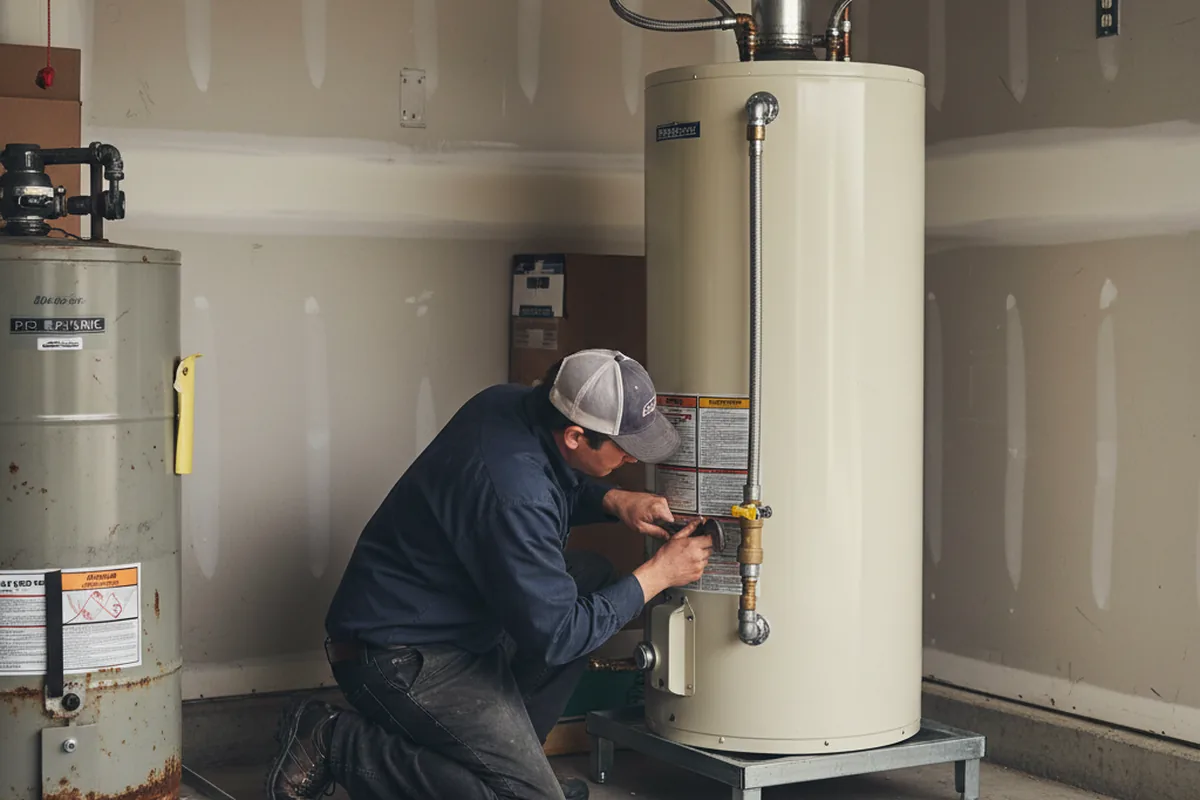 Water heater and shutoff valve replacement in Gwynedd